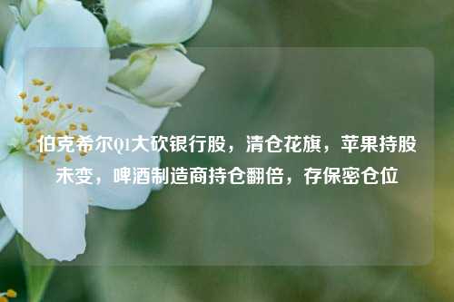 伯克希尔Q1大砍银行股，清仓花旗，苹果持股未变	，啤酒制造商持仓翻倍，存保密仓位  第1张