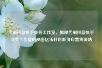 代刷抖音快手业务工作室，揭秘代刷抖音快手业务工作室的秘密亿乐社区低价自营货源站