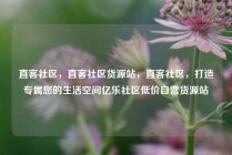 直客社区，直客社区货源站，直客社区，打造专属您的生活空间亿乐社区低价自营货源站
