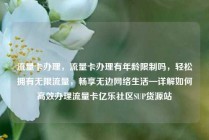 流量卡办理，流量卡办理有年龄限制吗，轻松拥有无限流量，畅享无边网络生活—详解如何高效办理流量卡亿乐社区SUP货源站
