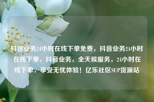 抖音业务24小时在线下单免费，抖音业务24小时在线下单，抖音业务	，全天候服务，24小时在线下单，享受无忧体验！亿乐社区SUP货源站  第1张